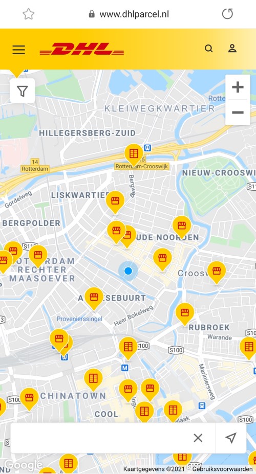 DHL-pakketpunt vinden